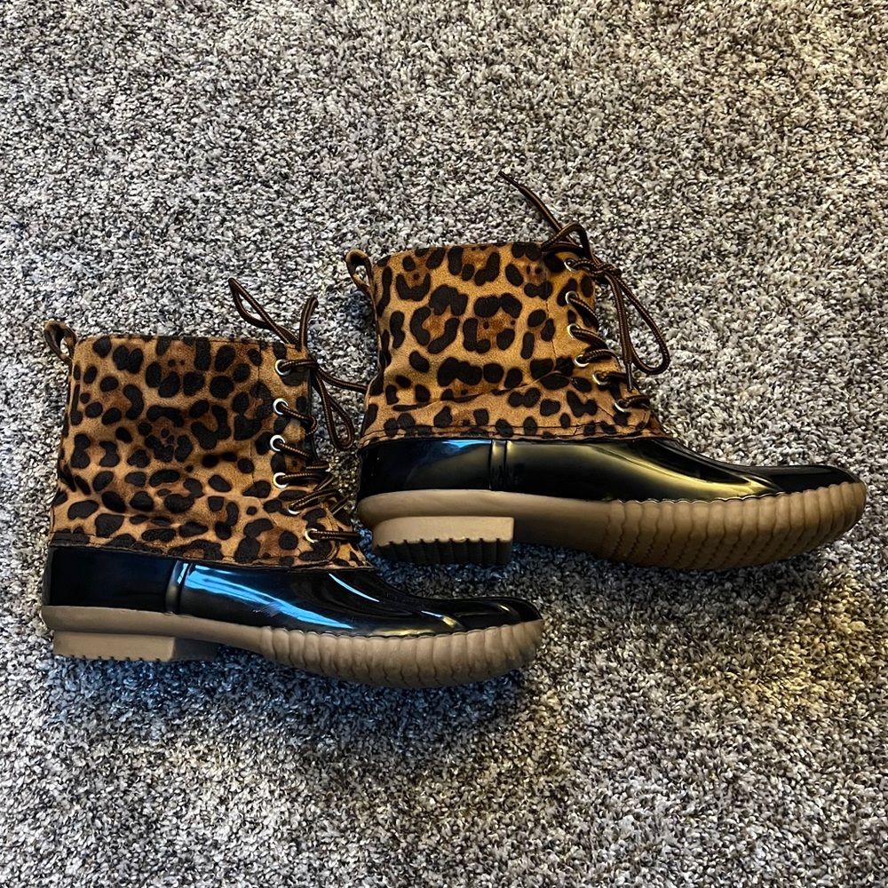 Cheetah Duck Boots